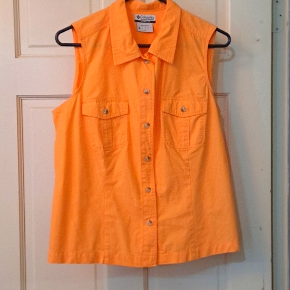 Columbia button down sleeveless Top PL